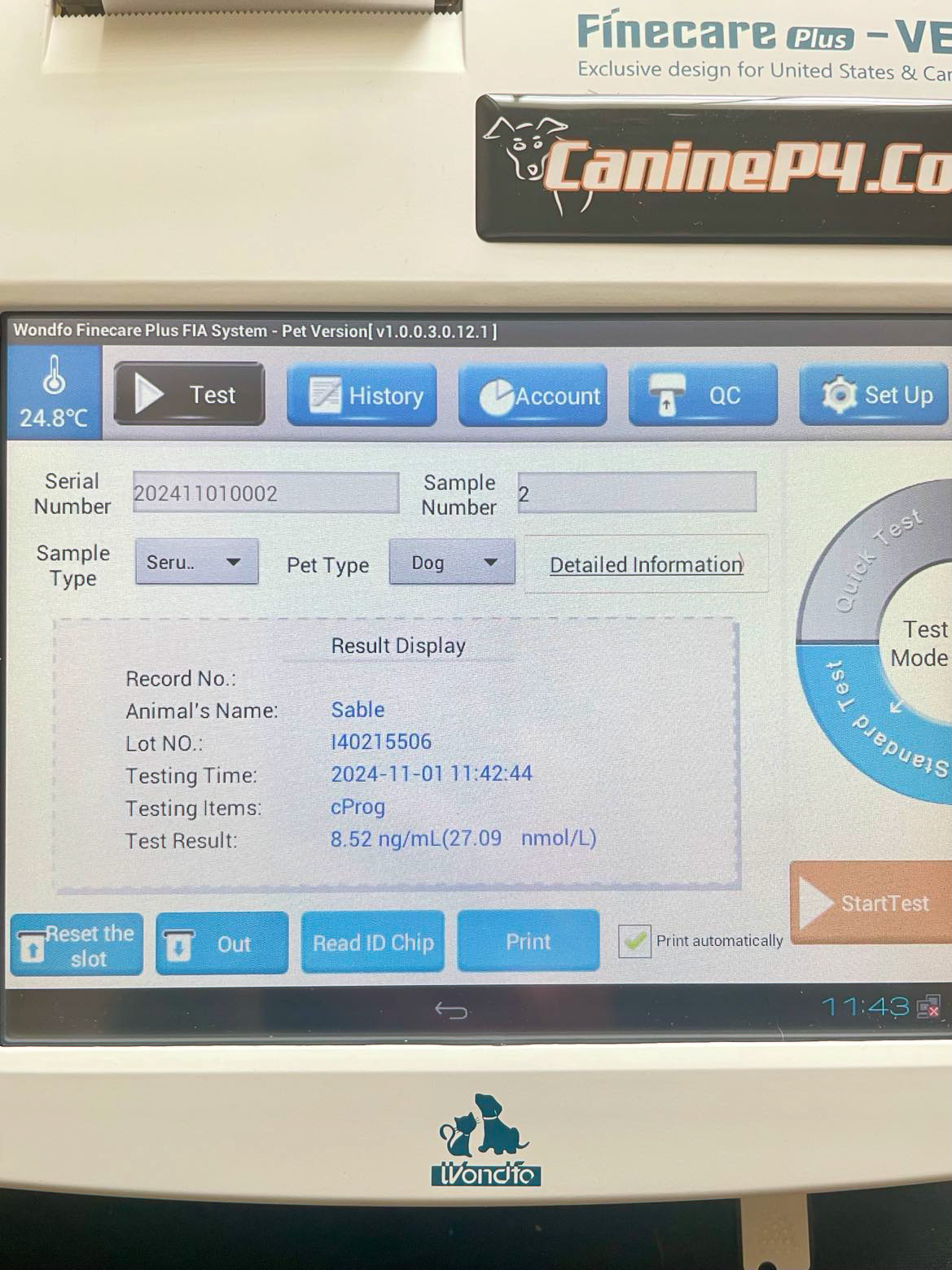 FineCare Plus - Vet - Progesterone Testing