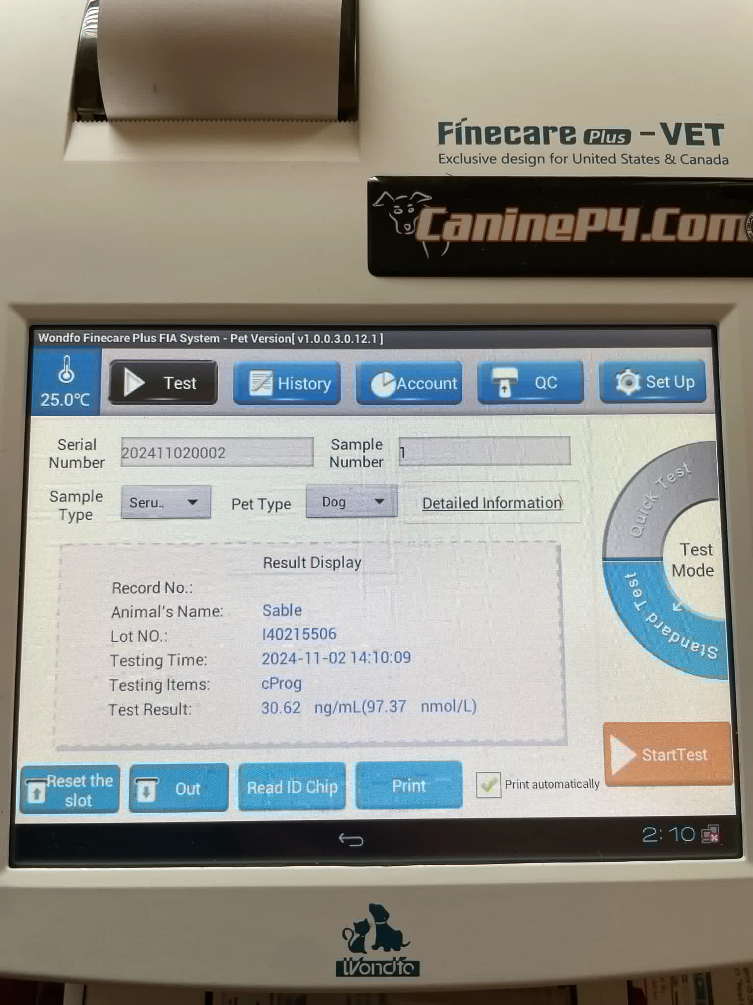 FineCare Plus - Vet - Progesterone Testing